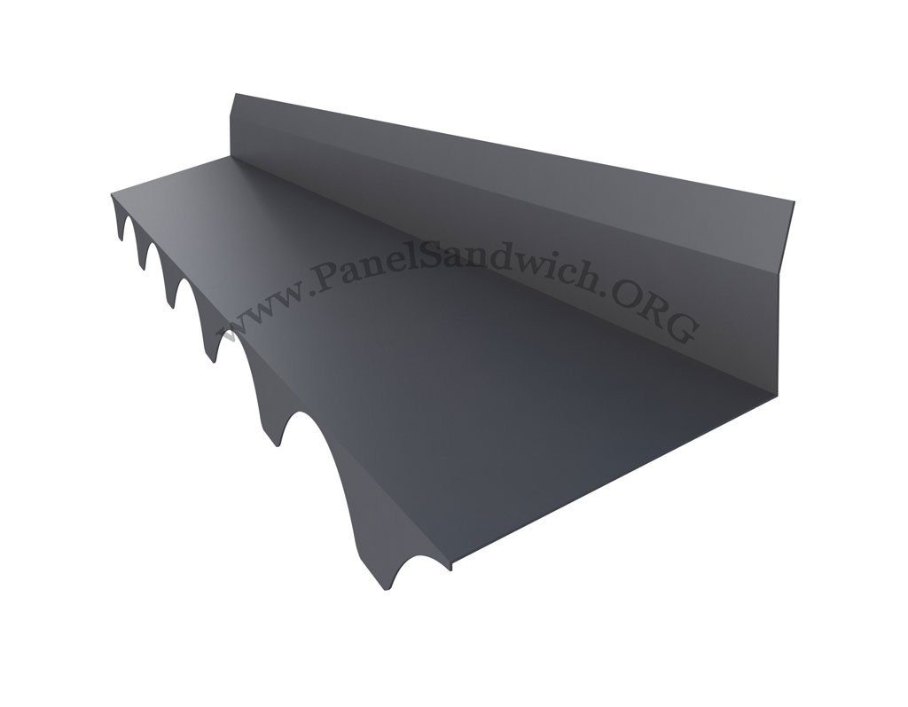 Slate gray slate gray imitation tile back panel cap for sandwich panels