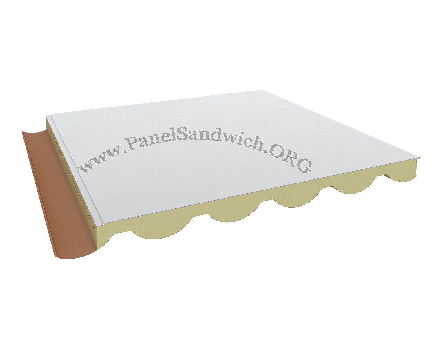 Imitation Tile Sandwich Panel - Plain Red